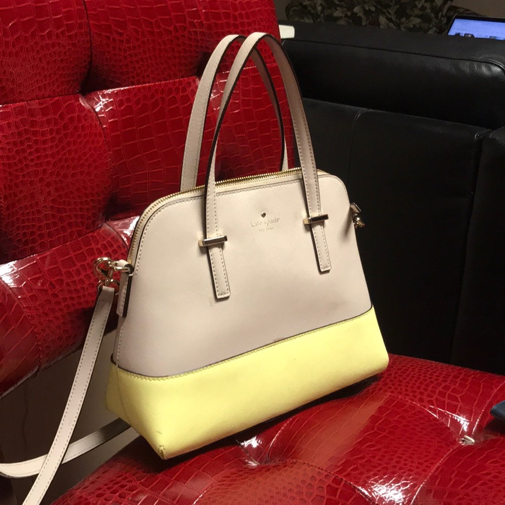 Kate Spade Yellow and Tan Purse